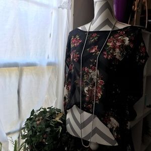 Very Long Silver Rope Necklace